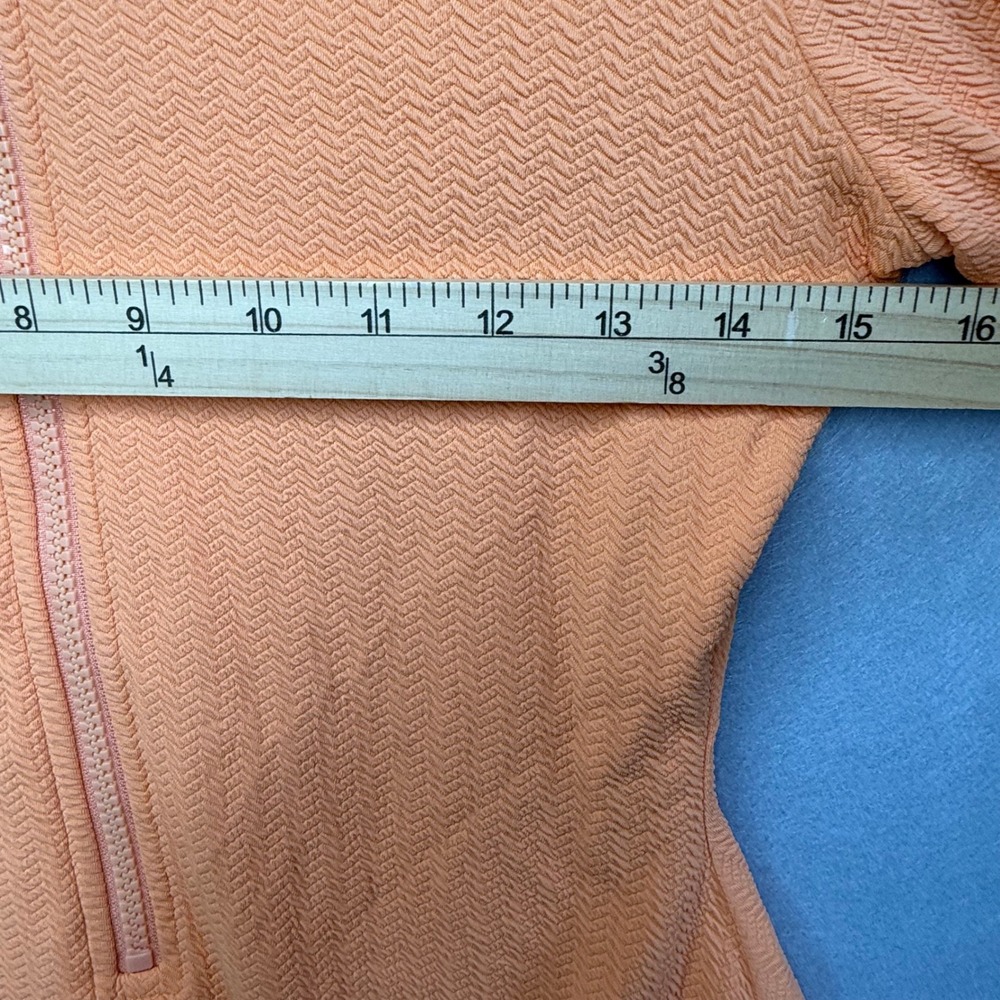 Womens Dippin Daisy's Orange Swim Textured Half Zip Long Sleeved Rash Guard M - Picture 6 of 8